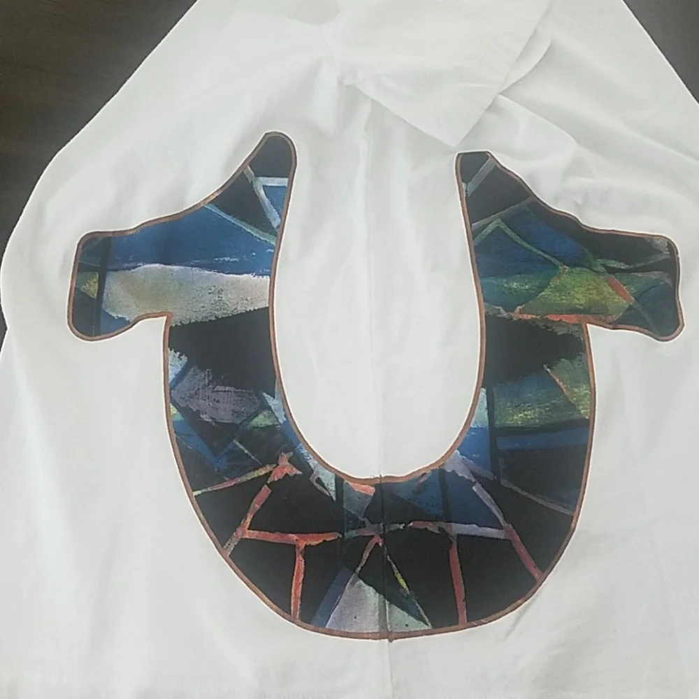 True Religion Stained Glass Logo Shirt Size Large